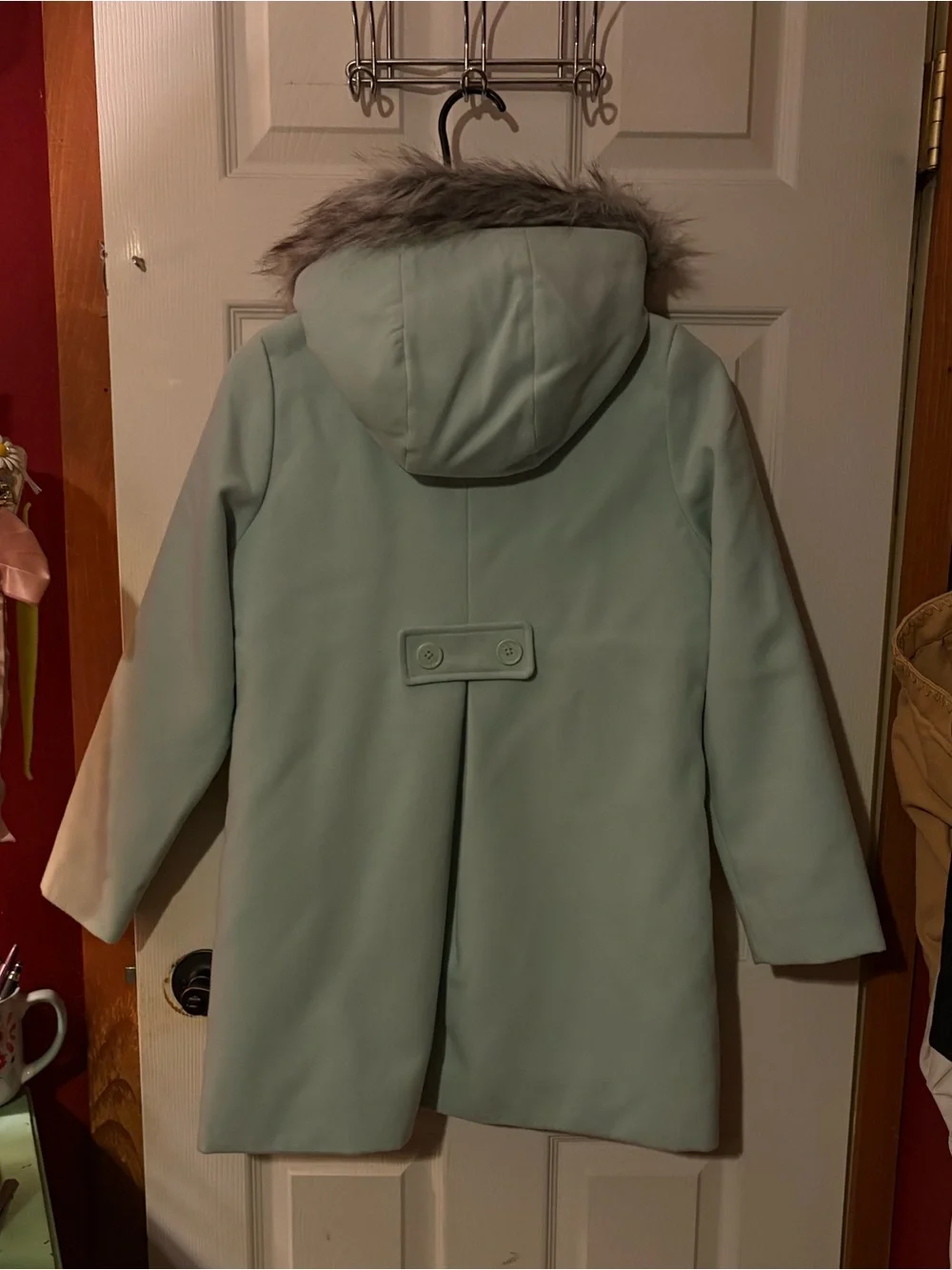 Cat & Jack faux wool hooded pea coat